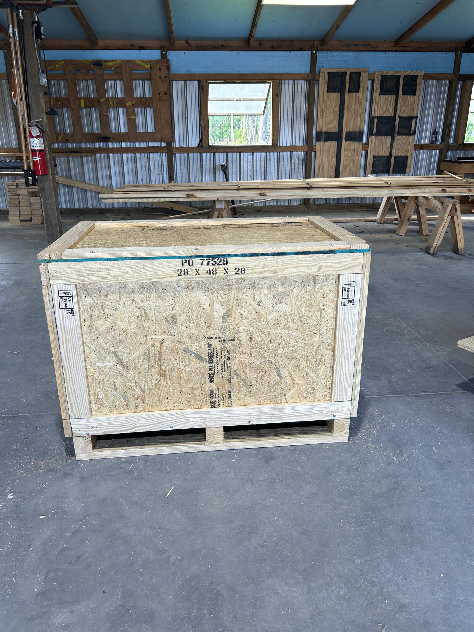 Custom Crate, Inc. completed crate ready to be shipped to the customer